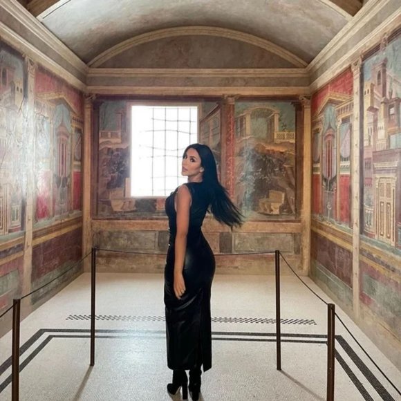 ZARA FAUX LEATHER MIDI BLACK DRESS - Picture 5 of 5